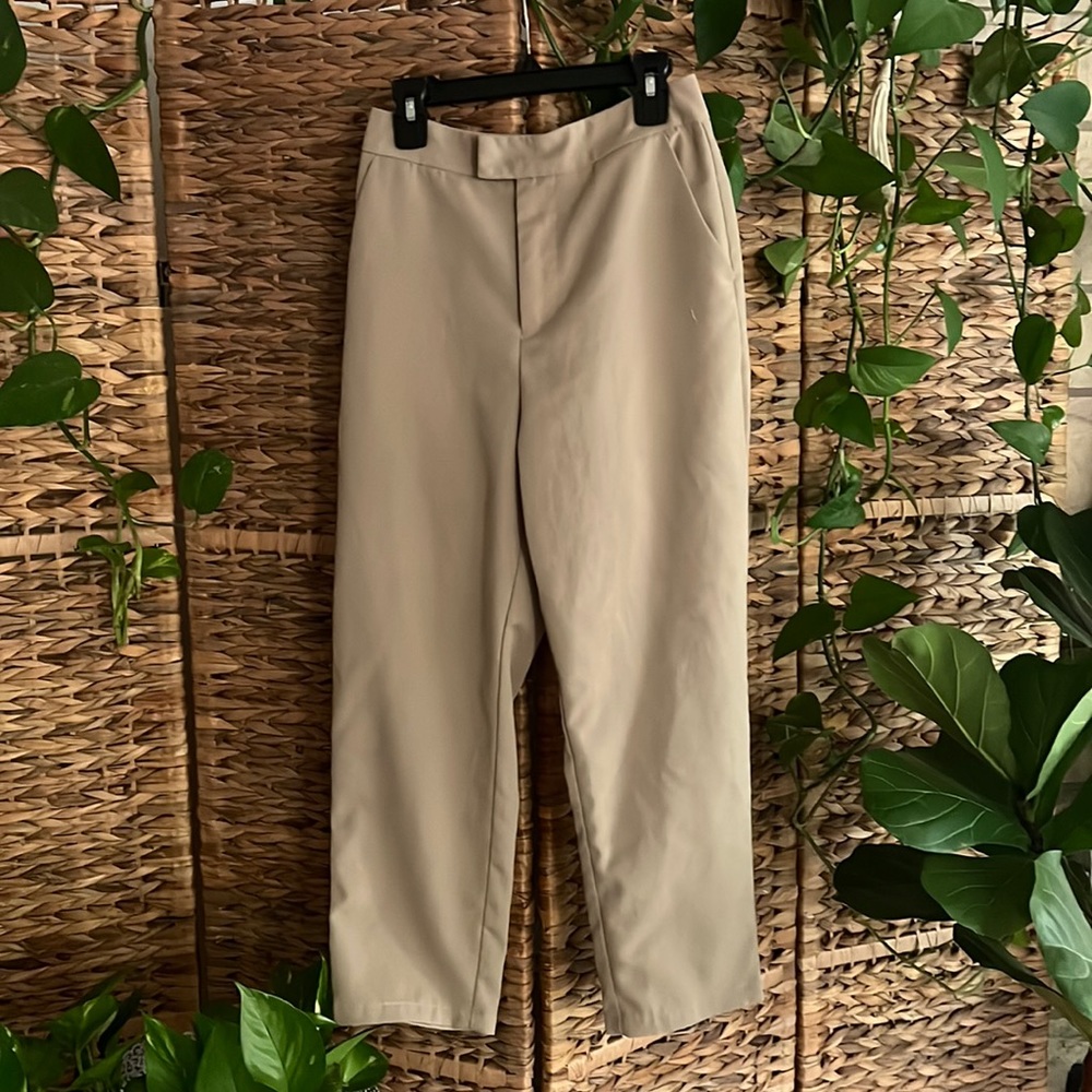Dazy khaki slim crop trouser